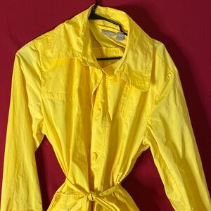 Chico's Sunny Yellow Trench Coat
